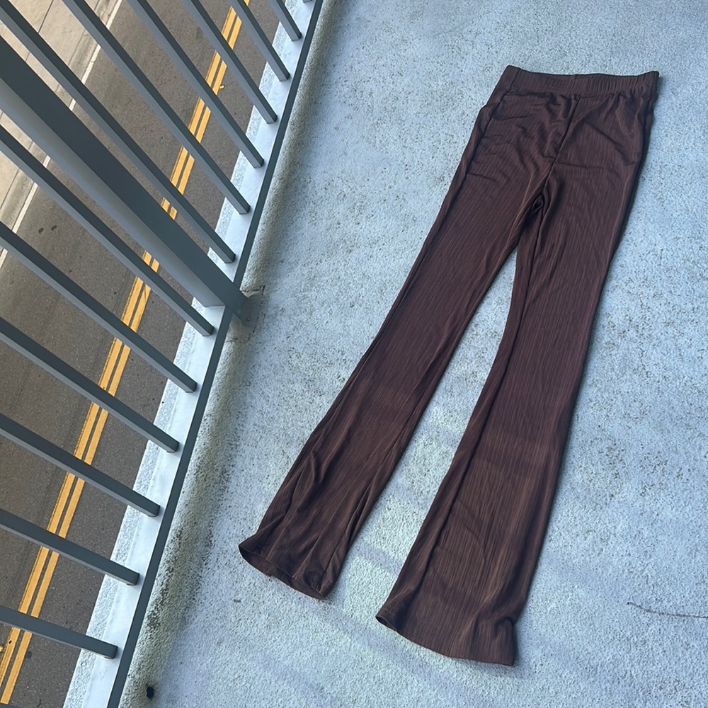 Shein XS Brown Wide Leg Pants